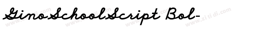GinoSchoolScript Bol字体转换